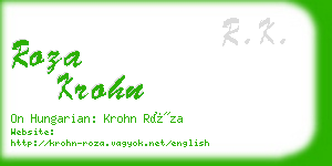 roza krohn business card